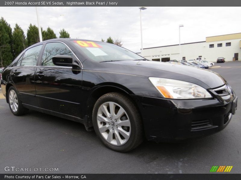 Nighthawk Black Pearl / Ivory 2007 Honda Accord SE V6 Sedan