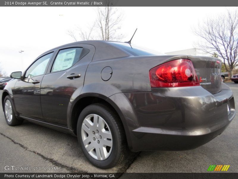 Granite Crystal Metallic / Black 2014 Dodge Avenger SE