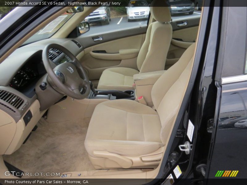Nighthawk Black Pearl / Ivory 2007 Honda Accord SE V6 Sedan