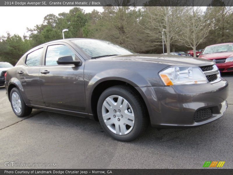 Granite Crystal Metallic / Black 2014 Dodge Avenger SE