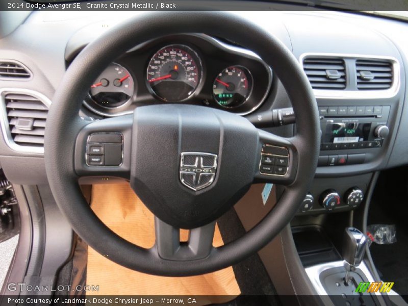 Granite Crystal Metallic / Black 2014 Dodge Avenger SE