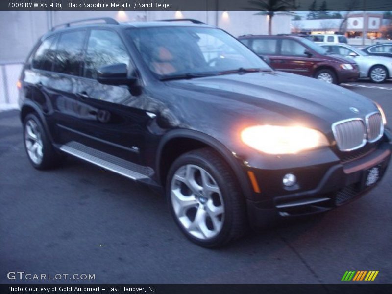 Black Sapphire Metallic / Sand Beige 2008 BMW X5 4.8i