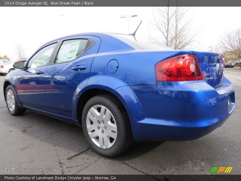 Blue Streak Pearl / Black 2014 Dodge Avenger SE