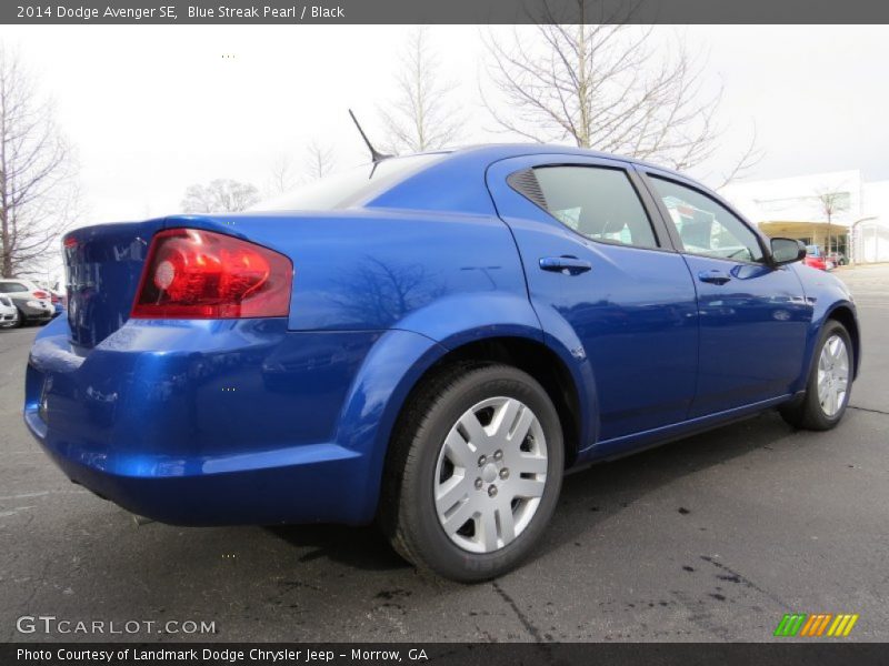 Blue Streak Pearl / Black 2014 Dodge Avenger SE