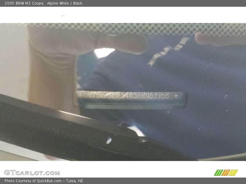 Alpine White / Black 2005 BMW M3 Coupe