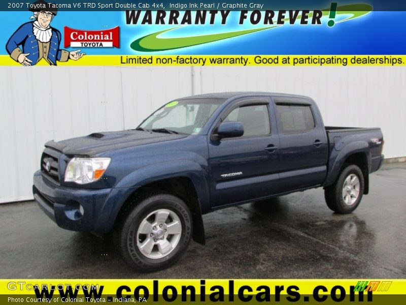 Indigo Ink Pearl / Graphite Gray 2007 Toyota Tacoma V6 TRD Sport Double Cab 4x4