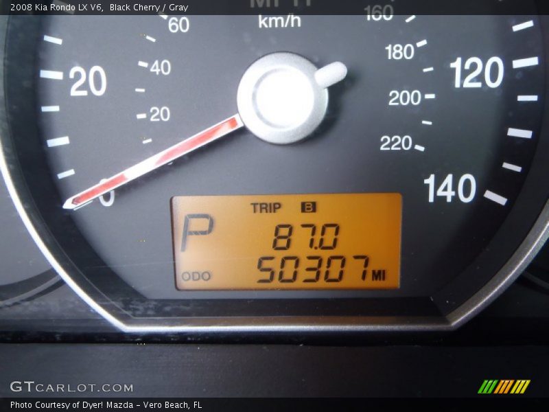 Black Cherry / Gray 2008 Kia Rondo LX V6