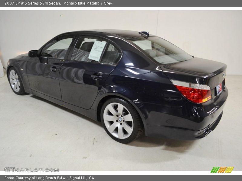 Monaco Blue Metallic / Grey 2007 BMW 5 Series 530i Sedan