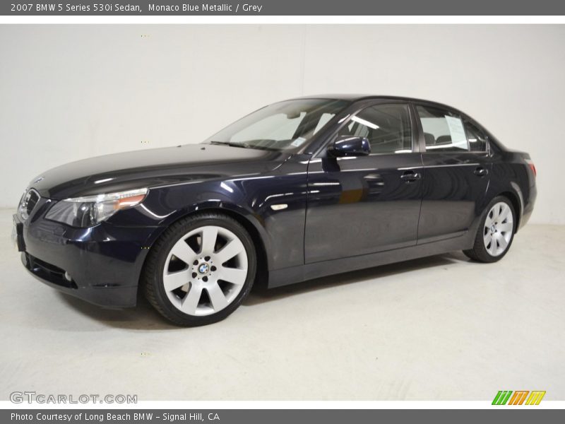 Monaco Blue Metallic / Grey 2007 BMW 5 Series 530i Sedan