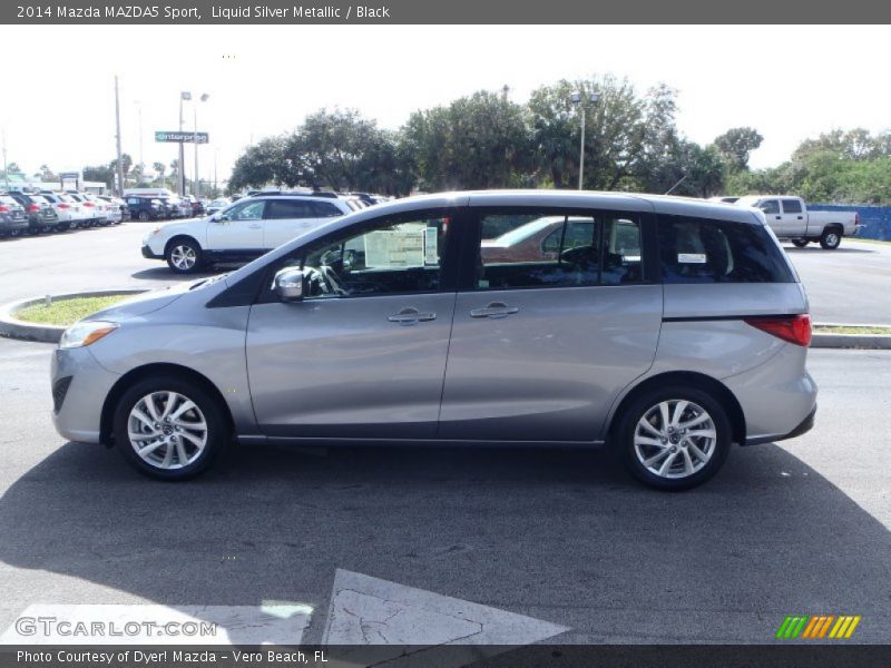 Liquid Silver Metallic / Black 2014 Mazda MAZDA5 Sport