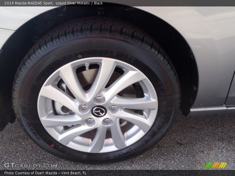 Liquid Silver Metallic / Black 2014 Mazda MAZDA5 Sport