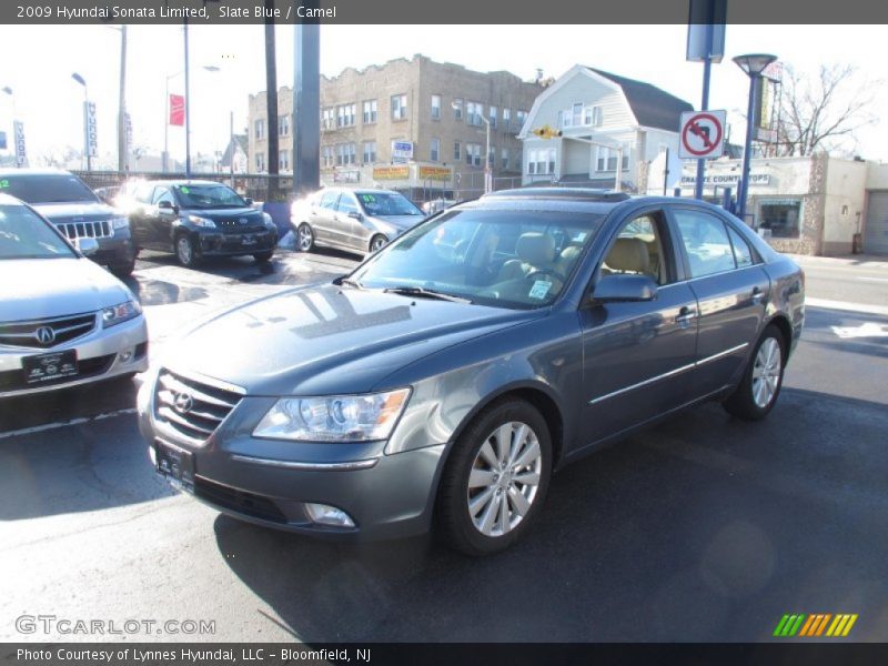 Slate Blue / Camel 2009 Hyundai Sonata Limited