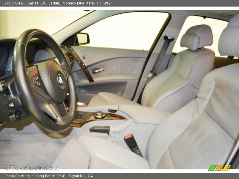 Monaco Blue Metallic / Grey 2007 BMW 5 Series 530i Sedan