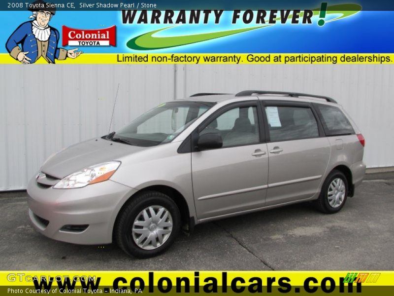 Silver Shadow Pearl / Stone 2008 Toyota Sienna CE