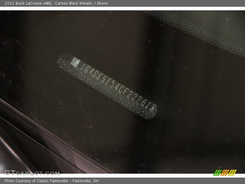 Carbon Black Metallic / Ebony 2012 Buick LaCrosse AWD