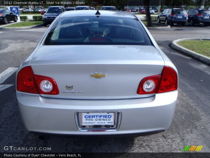 Silver Ice Metallic / Ebony 2012 Chevrolet Malibu LT