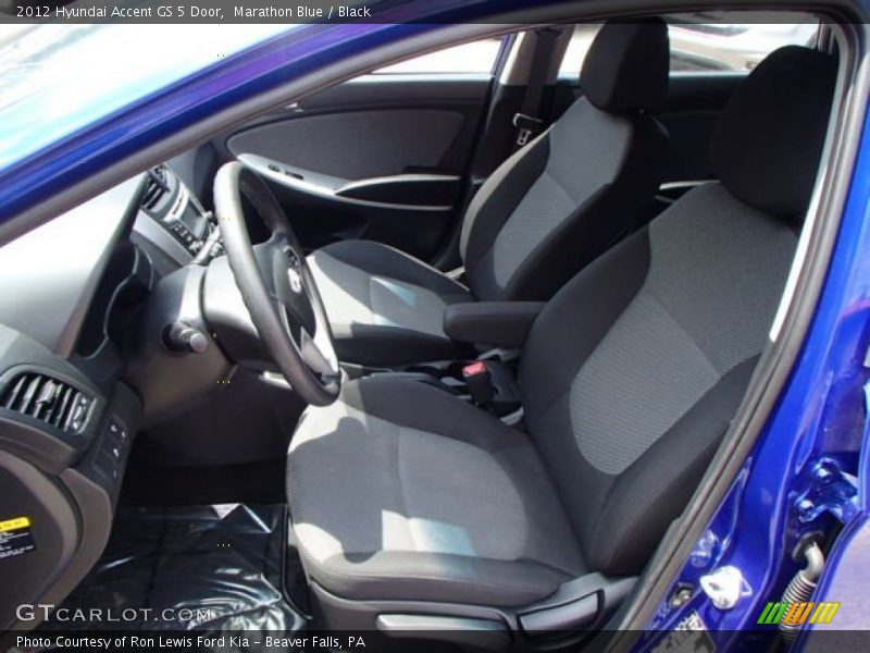 Marathon Blue / Black 2012 Hyundai Accent GS 5 Door