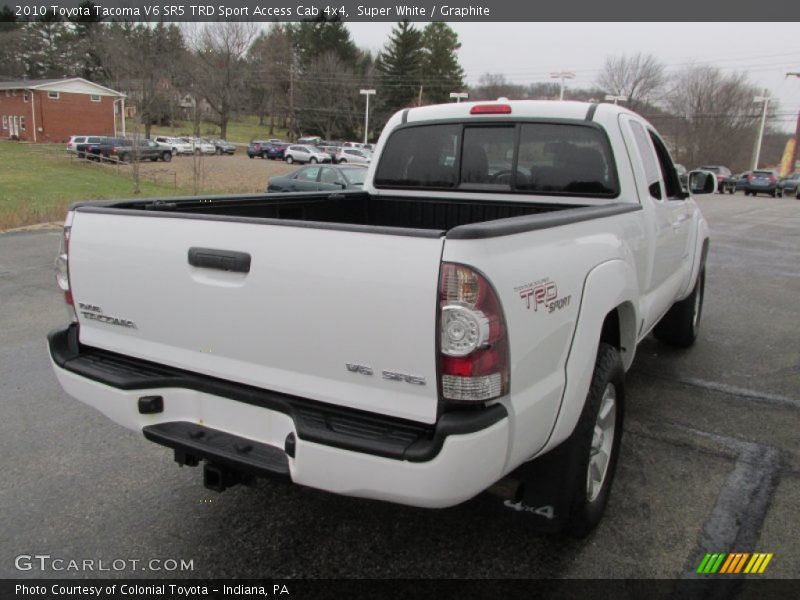 Super White / Graphite 2010 Toyota Tacoma V6 SR5 TRD Sport Access Cab 4x4