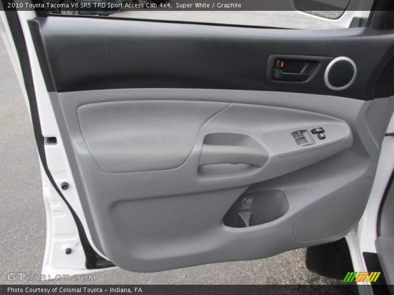 Super White / Graphite 2010 Toyota Tacoma V6 SR5 TRD Sport Access Cab 4x4
