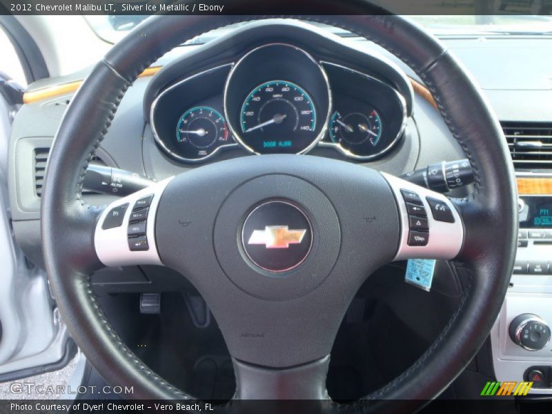 Silver Ice Metallic / Ebony 2012 Chevrolet Malibu LT