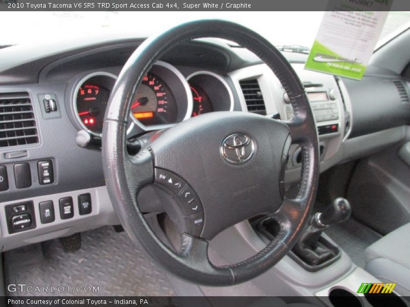 Super White / Graphite 2010 Toyota Tacoma V6 SR5 TRD Sport Access Cab 4x4
