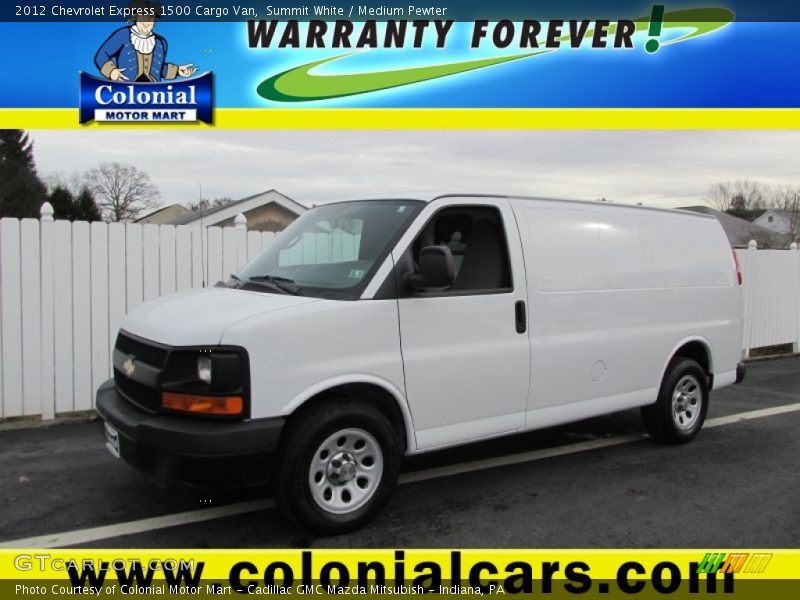 Summit White / Medium Pewter 2012 Chevrolet Express 1500 Cargo Van