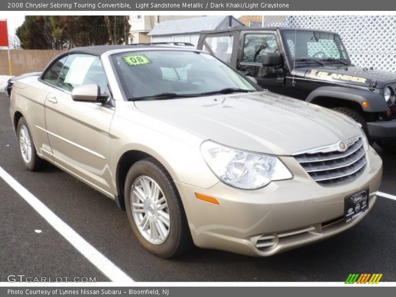 Light Sandstone Metallic / Dark Khaki/Light Graystone 2008 Chrysler Sebring Touring Convertible