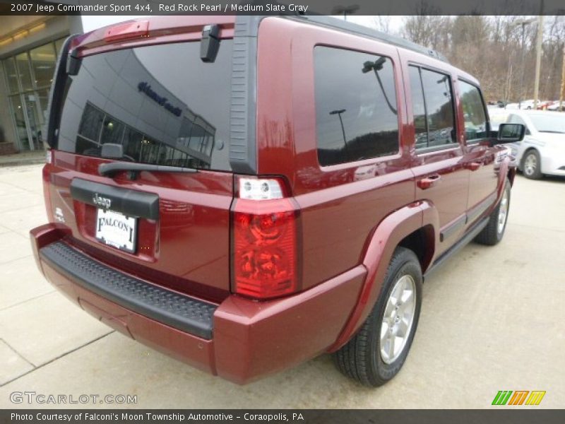 Red Rock Pearl / Medium Slate Gray 2007 Jeep Commander Sport 4x4