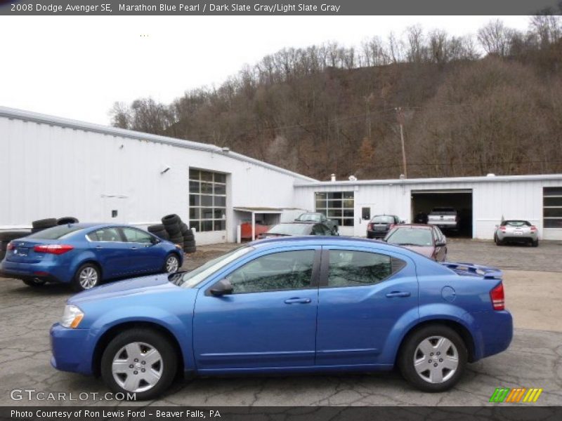 Marathon Blue Pearl / Dark Slate Gray/Light Slate Gray 2008 Dodge Avenger SE