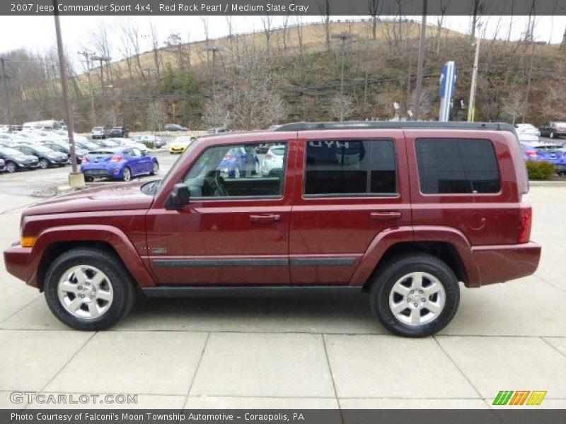 Red Rock Pearl / Medium Slate Gray 2007 Jeep Commander Sport 4x4