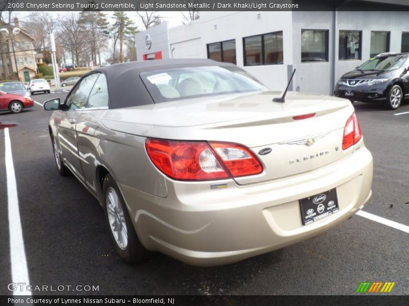 Light Sandstone Metallic / Dark Khaki/Light Graystone 2008 Chrysler Sebring Touring Convertible