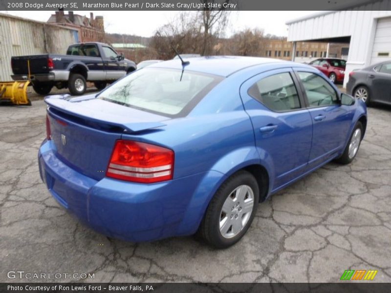 Marathon Blue Pearl / Dark Slate Gray/Light Slate Gray 2008 Dodge Avenger SE