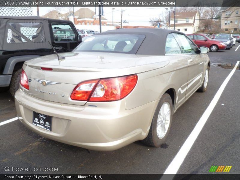 Light Sandstone Metallic / Dark Khaki/Light Graystone 2008 Chrysler Sebring Touring Convertible