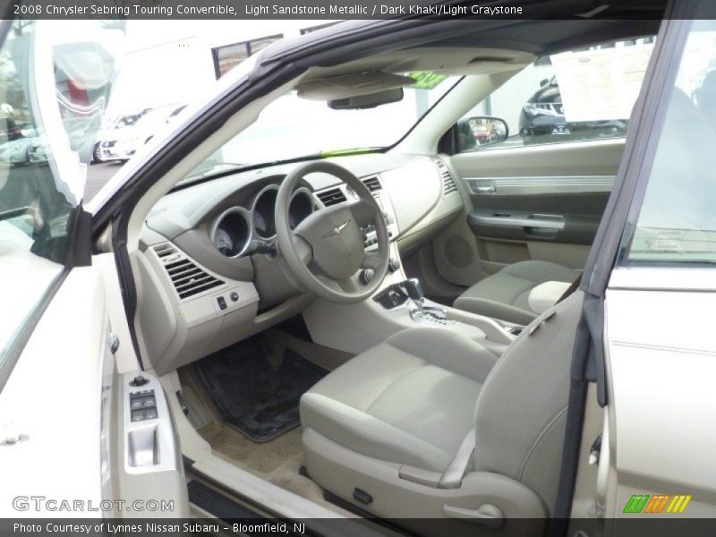 Light Sandstone Metallic / Dark Khaki/Light Graystone 2008 Chrysler Sebring Touring Convertible