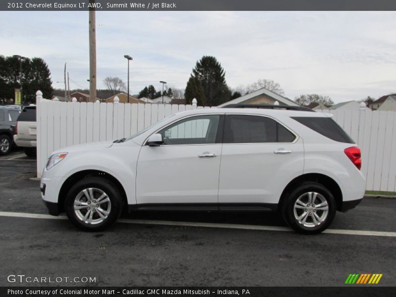 Summit White / Jet Black 2012 Chevrolet Equinox LT AWD
