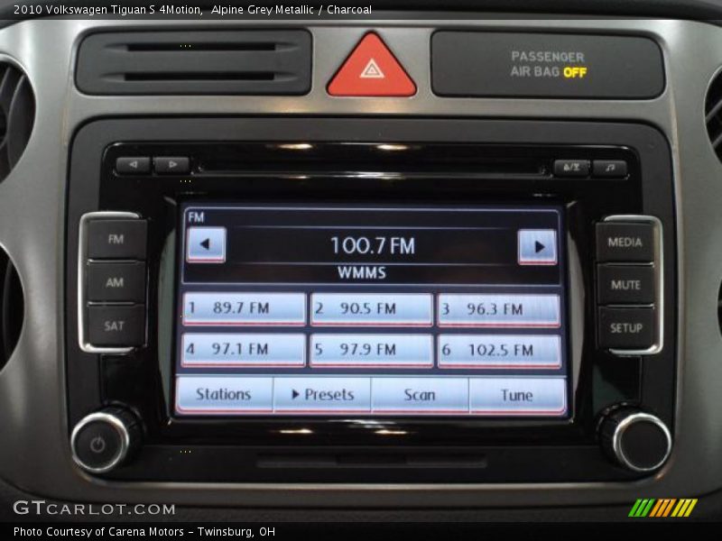 Alpine Grey Metallic / Charcoal 2010 Volkswagen Tiguan S 4Motion