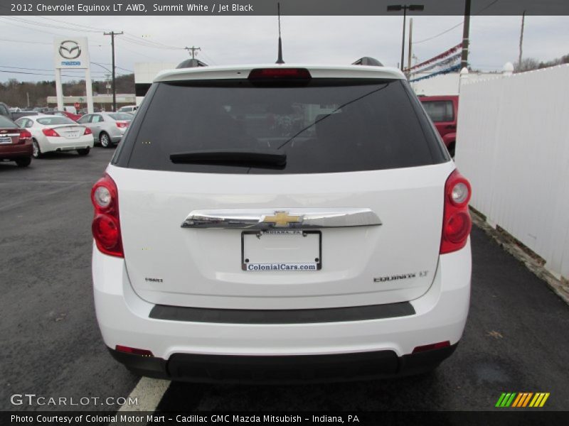 Summit White / Jet Black 2012 Chevrolet Equinox LT AWD
