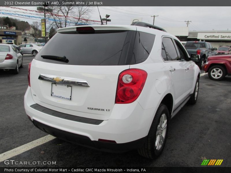 Summit White / Jet Black 2012 Chevrolet Equinox LT AWD