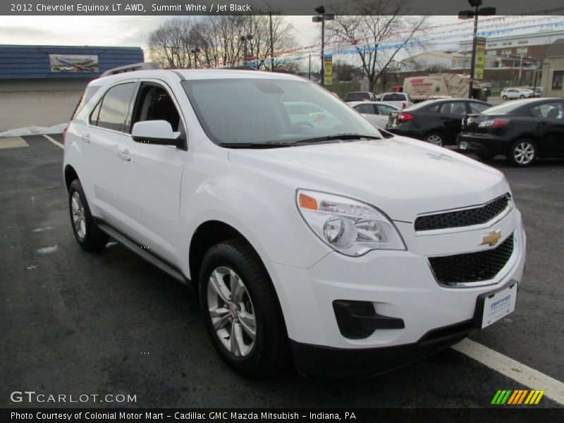 Summit White / Jet Black 2012 Chevrolet Equinox LT AWD