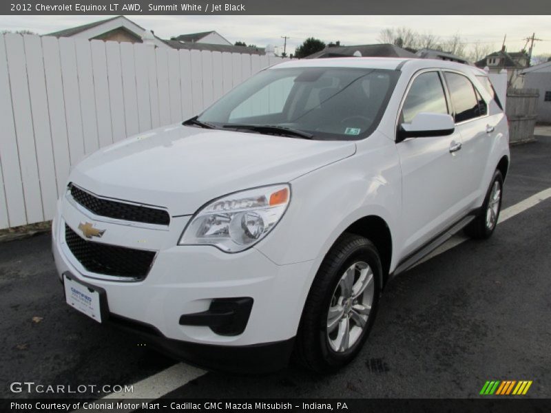 Summit White / Jet Black 2012 Chevrolet Equinox LT AWD