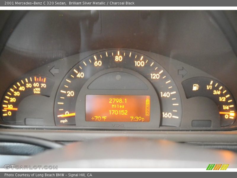 Brilliant Silver Metallic / Charcoal Black 2001 Mercedes-Benz C 320 Sedan