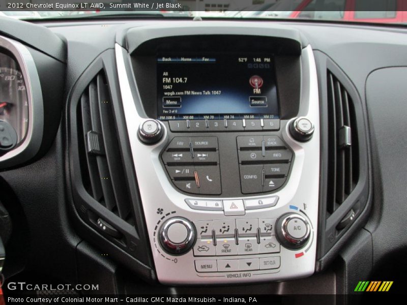 Summit White / Jet Black 2012 Chevrolet Equinox LT AWD