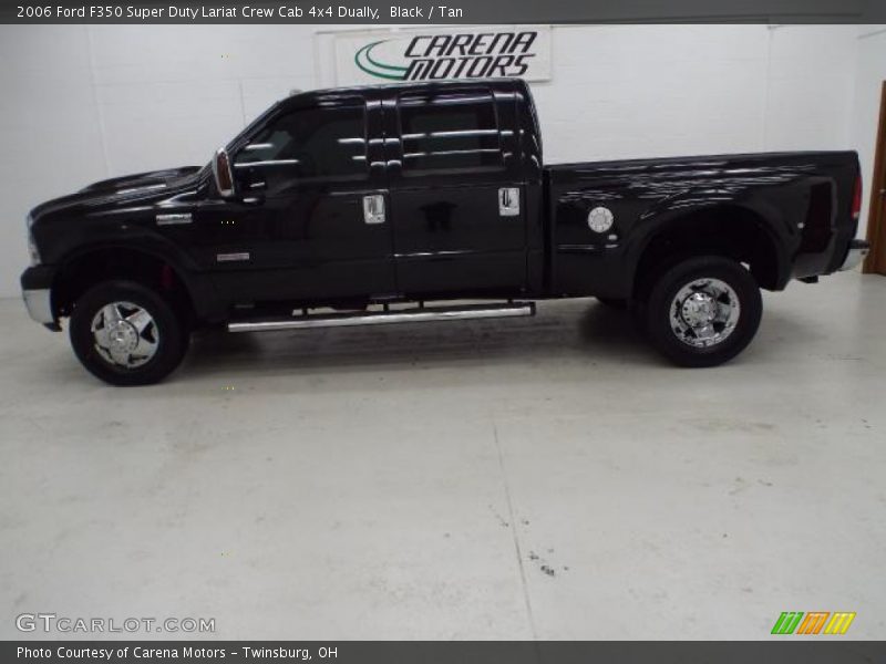 Black / Tan 2006 Ford F350 Super Duty Lariat Crew Cab 4x4 Dually