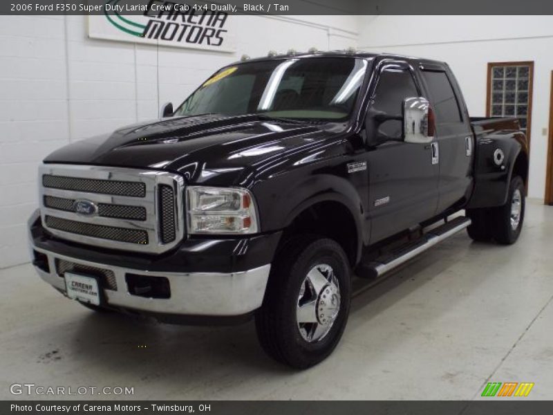 Black / Tan 2006 Ford F350 Super Duty Lariat Crew Cab 4x4 Dually