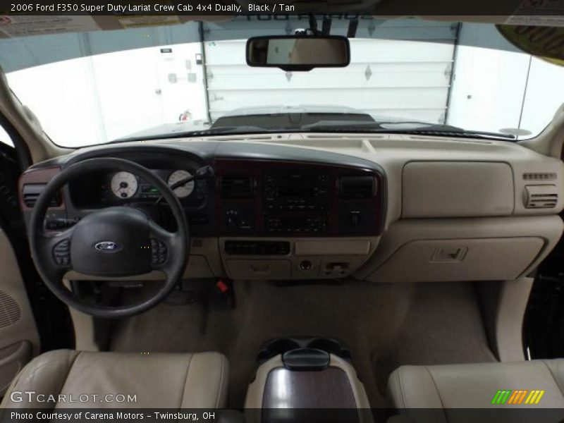 Black / Tan 2006 Ford F350 Super Duty Lariat Crew Cab 4x4 Dually