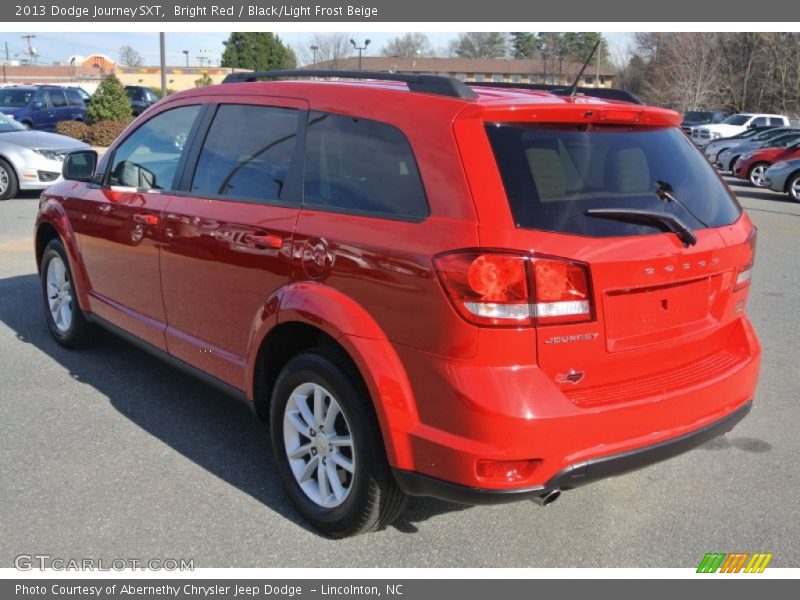 Bright Red / Black/Light Frost Beige 2013 Dodge Journey SXT