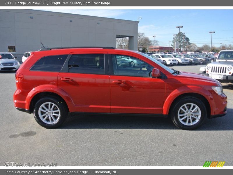 Bright Red / Black/Light Frost Beige 2013 Dodge Journey SXT