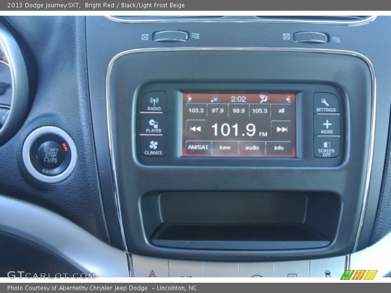 Bright Red / Black/Light Frost Beige 2013 Dodge Journey SXT