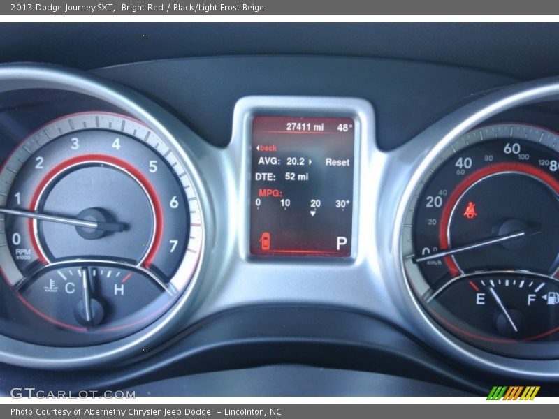Bright Red / Black/Light Frost Beige 2013 Dodge Journey SXT