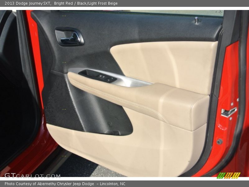 Bright Red / Black/Light Frost Beige 2013 Dodge Journey SXT